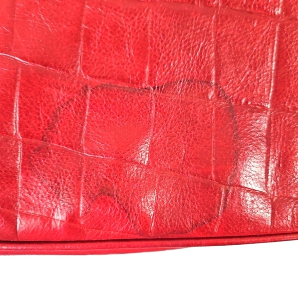 B. Makowsky Red Leather Large Satchel - Picture 10 of 10
